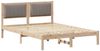 vidaXL Bettgestell mit gepolstertem Kopfteil Taupe 135 x 190 cm 878272 Bild 2