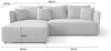 Ecksofa Schlafsofa EVORA Stoff Poso Grün Ottomane Rechts Bild 3