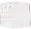 vidaXL Profi-Partyzelt mit Seitenwänden 2×2m Weiß 90 g/m² 48516 Bild 5