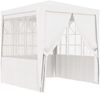 vidaXL Profi-Partyzelt mit Seitenwänden 2×2m Weiß 90 g/m² 48516 Bild 2