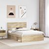 vidaXL Bettrahmen Sonoma 160 x 200 cm Massives Kiefernholz 3411722 Bild 3