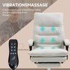 Vinsetto Schreibtischstuhl Bürostuhl mit Liegefunktion, Massagesessel (Chefsessel, 1 St), 120 kg Belastbar, Beige Bild 3