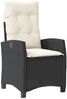 vidaXL 7-tlg. Garten-Essgruppe mit Kissen Schwarz Poly Rattan 3212739 Bild 5