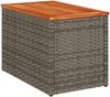 vidaXL Garten-Beistelltische 2 Stk. Grau 55x34x37cm Poly Rattan Holz 366131 Bild 4