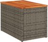 vidaXL Garten-Beistelltische 2 Stk. Grau 55x34x37cm Poly Rattan Holz 366131 Bild 2