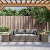 vidaXL Garten-Beistelltische 2 Stk. Grau 55x34x37cm Poly Rattan Holz 366131 Bild 3