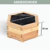 Pflanzkasten Holz 6-eckig MICHA - Inkl. Vlies und Handschuhe | Pflanzkübel Tannenholz Blumenkasten Blumenkübel Blumentopf Terrasse, 46cm Breit Bild 2