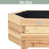 Pflanzkasten Holz 6-eckig MICHA - Inkl. Vlies und Handschuhe | Pflanzkübel Tannenholz Blumenkasten Blumenkübel Blumentopf Terrasse, 46cm Breit Bild 4
