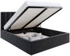 FDM Polsterbett Bettgestell Bettrahmen 120x200, 140x200, 160x200, 180x200cm (MADE IN EU - mit hochwertigem Velours Bezug Trinity, Bettrahmen, Bett, Optional mit Matratze bestellbar, mit großen gepolsterten Kopfteil, mit Bettkasten zum aufklappen), Meta... Bild 2