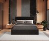 FDM Polsterbett Bettgestell Bettrahmen 120x200, 140x200, 160x200, 180x200cm (MADE IN EU - mit hochwertigem Velours Bezug Trinity, Bettrahmen, Bett, Optional mit Matratze bestellbar, mit großen gepolsterten Kopfteil, mit Bettkasten zum aufklappen), Meta... Bild 5