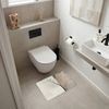 OnlyWow WC-Vorleger Wabi sabi - Pflanze - Beige, Höhe 10 mm, Polyester, Rechteckig, WC Teppich, Toilettenvorleger, Toilettenteppich, Badematte 60x40 cm Bild 2