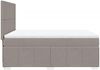 vidaXL Boxspringbett mit Matratze Taupe 140x190 cm Stoff 3291660 Bild 5