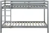 Vente-unique - ANICET Bett Holz, Platte Grau - B 97 cm x H 140 cm x L 198 cm Bild 4