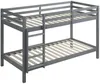 Vente-unique - ANICET Bett Holz, Platte Grau - B 97 cm x H 140 cm x L 198 cm Bild 3