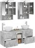 vidaXL Badezimmermöbel-Set 5 pcs Betongrau Ingenieurholz und Glas 3406722 Bild 3