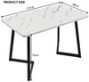 Flieks Esstisch (117*68*75 cm, 1-St, nur Tisch), rechteckig Küchentisch Marmoroptik Schreibtisch, Metallbeine Bild 2