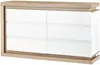 Vente-unique - FLARANCIA Kommode Holz, Platte BeigeWeiß - B 40 cm x H 80 cm x L 140 cm Bild 4