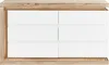 Vente-unique - FLARANCIA Kommode Holz, Platte BeigeWeiß - B 40 cm x H 80 cm x L 140 cm Bild 5