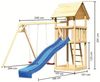 Karibu Spielturm Lotti mit Doppelschaukelanbau Mit blauer Rutsche Bild 3