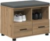 vidaXL Flurbank mit Kissen mit Regal Artisan-Eiche 60 x 38 x 46 cm 891455 Bild 3