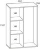 VCM Mehrzweckschränke Lona 913940 Buche B. 70 x H. 111 x T. 38 cm Bild 2