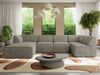 Modulares XXL-Ecksofa MODARO 5M, U-Form, Wohnlandschaft, 5-teilig, freistehend, Wohnzimmer Couch, HR-Schaumstoff - Grau Stukture - Links Bild 5