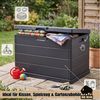 BigDean Auflagenbox Stabile Gartenbox Kissenbox outdoor 78 x 55 x 52 abschließbar (Packung, 1 St, Gartenbox), Kompakte 170l Strauraum Bild 2