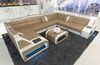 Leder Couch Eckcouch Pesaro - Echtleder - sandbeige-weiß - Rechts Bild 4