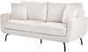 Beliani 'VESALA' 3-Sitzer Sofa, Stoff cremeweiß, 185 x 77 x 71 cm Bild 4