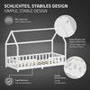 ML-DESIGN Spielbett Hausbett Kinderbett inkl. Lattenrost kreativ Bodenbett für Kinder, Abenteuerbett ohne Matratze 90x200cm Holzbett Weiß Kiefer Bettgestell Bild 3