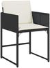 vidaXL 9-tlg. Garten-Essgruppe mit Kissen Schwarz Poly Rattan 3278081 Bild 5