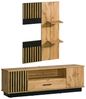 XL Küchenhängeschrank Rimini 80x96cm Glaseinsatz matt Farbe: RAL 6004 blaugrün matt / lava RI-W4S/80 Bild 2