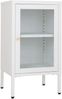 Moderne Kommode DAILY schwarz H70cm Glastür Metall Nachtschrank Bild 3