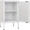 Moderne Kommode DAILY schwarz H70cm Glastür Metall Nachtschrank Bild 5