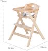 roba Klapphochstuhl mit Essbrett - platzsparend - klappbar - mit 3 Punkte Gurt - Holz natur Bild 3