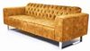 KAWOLA Sofa NILO 3-Sitzer Velvet Vintage gold 77 x 87 x 220 cm Bild 3