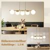 ZMH Pendelleuchte Esstisch Hängeleuchte Modern - E27 Glas Hängelampe Gold Esszimmerlampe 150CM Höhenverstellbar Vintage Esstischlampe für Esszimmer Wohnzimmer Bartheke I ohne Leuchtmittel Bild 3