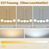 ZMH Pendelleuchte Esstisch Hängeleuchte Modern - E27 Glas Hängelampe Gold Esszimmerlampe 150CM Höhenverstellbar Vintage Esstischlampe für Esszimmer Wohnzimmer Bartheke I ohne Leuchtmittel Bild 2