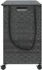 vidaXL Wäschekorb mit Rollen Grau 66x35x60 cm Rattan 372046 Bild 5