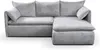 Ecksofa mit Schlaffunktion TEODORA von PASCAL MORABITO - Kord - Grau - Ecke rechts Bild 2