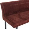Eckbank HWC-O82, Esszimmerbank Bank, Öko-Tex (310g/m²) Chenille Stoff/Textil Metall 159x210cm ~ rot Bild 5