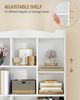 Bücherregal, 6-lagiges StandregalWeiß, 2 Verstellbare Regalböden Büroregal, Aktenschrank, CD-Ständer für Büro, Arbeitszimmer, Wohnzimmer 24 x 77 x 182,5 cm Weiß Bild 4