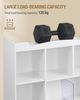 Bücherregal, 6-lagiges StandregalWeiß, 2 Verstellbare Regalböden Büroregal, Aktenschrank, CD-Ständer für Büro, Arbeitszimmer, Wohnzimmer 24 x 77 x 182,5 cm Weiß Bild 5