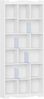 Bücherregal, 6-lagiges StandregalWeiß, 2 Verstellbare Regalböden Büroregal, Aktenschrank, CD-Ständer für Büro, Arbeitszimmer, Wohnzimmer 24 x 77 x 182,5 cm Weiß Bild 2