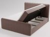 GRAINGOLD Osteno Boxspringbett 140x200, Doppelbett mit zwei Bettkästen, Kopfteil, Velour-Stoff, Braun Bild 4