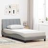 vidaXL Bettgestell ohne Matratze "Hanko" Hellgrau 100x200 cm Stoff 3310440 Bild 4