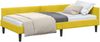 vidaXL Eckbettgestell mit Kopfteil Gelb 90 cm x 190 cm Samt 42016150 Bild 2
