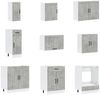 vidaXL 14-tlg. Küchenschrank-Set Lucca Betongrau Holzwerkstoff 3314985 Bild 4