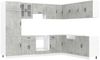 vidaXL 14-tlg. Küchenschrank-Set Lucca Betongrau Holzwerkstoff 3314985 Bild 2