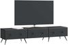 vidaXL TV-Schränk Schwarz 147 x 34,5 x 30 cm Holzwerkstoff 895626 Bild 3
